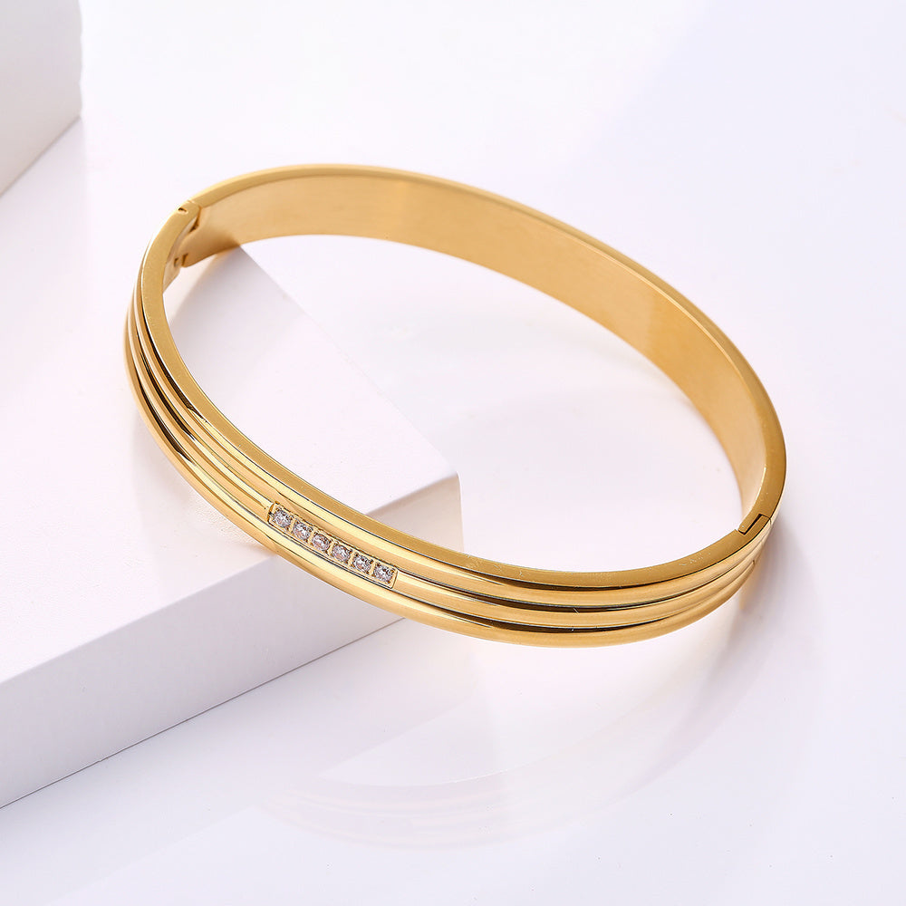 Crystal Line Bangle